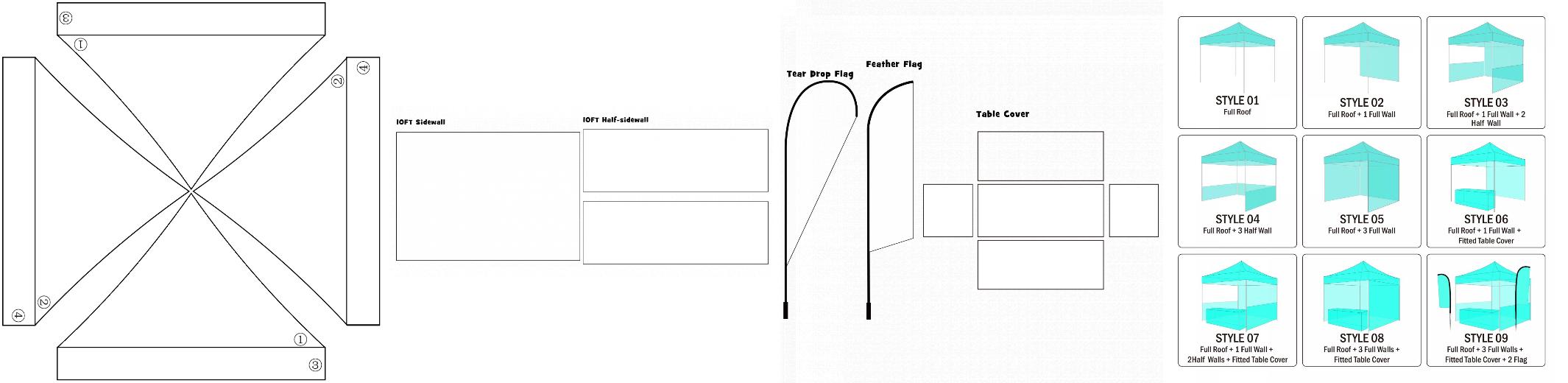 American Phoenix 10 x 10 Custom Canopy with Your Logo Graphics