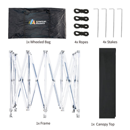 AMERICAN PHOENIX Pop Up Canopy Tent 10x20 Instant Shade Shelter Gazebo Outdoor Canopies Commercial Event Tents with Carry Bag