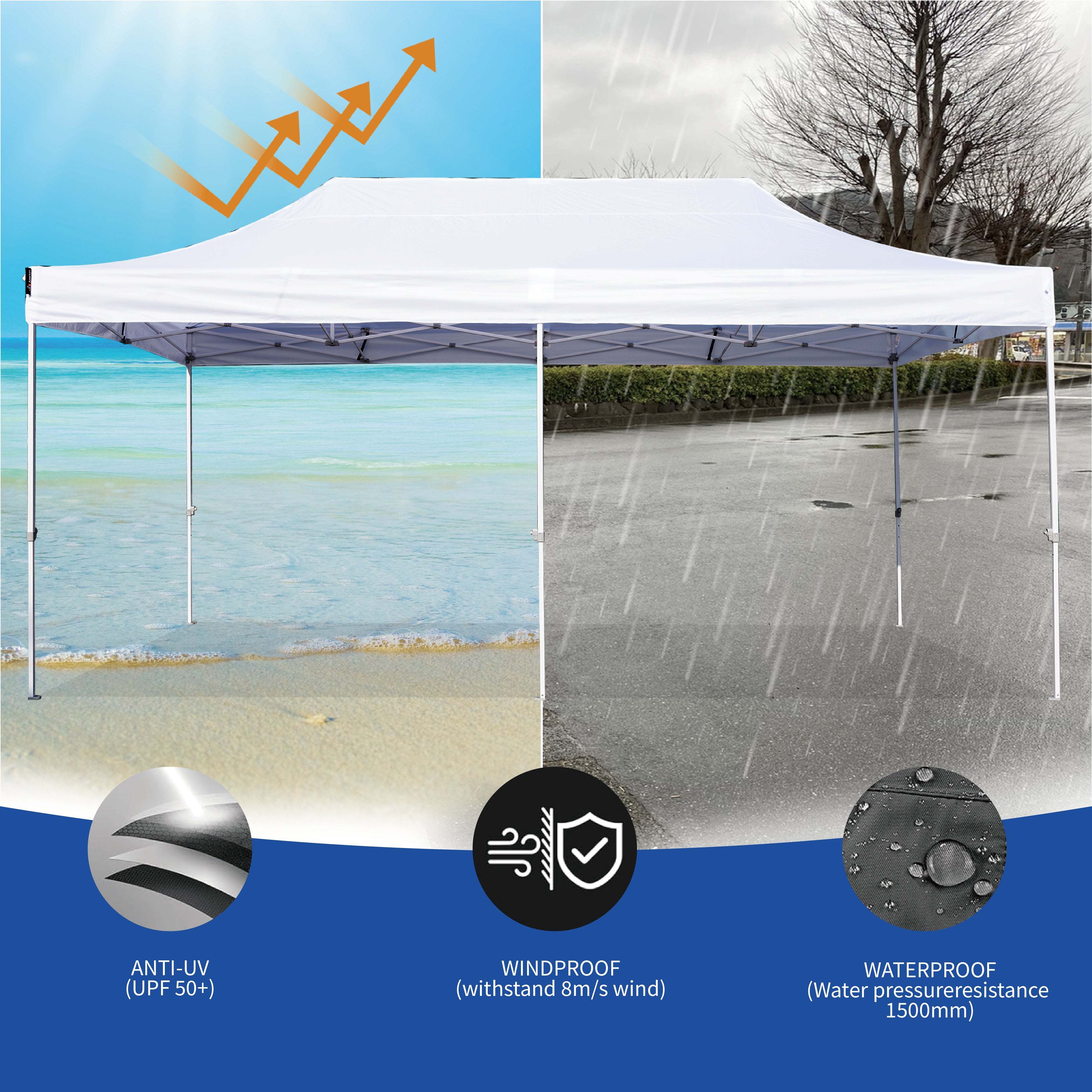 AMERICAN PHOENIX Pop Up Canopy Tent 5x5 Instant Shade Shelter Gazebo Outdoor Canopies Commercial Event Tents with Carry Bag