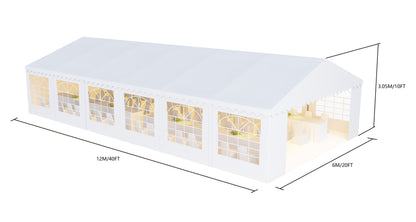 American Phoenix 40x20 white heavy-duty party tent and wedding activity tent - American Phoenix