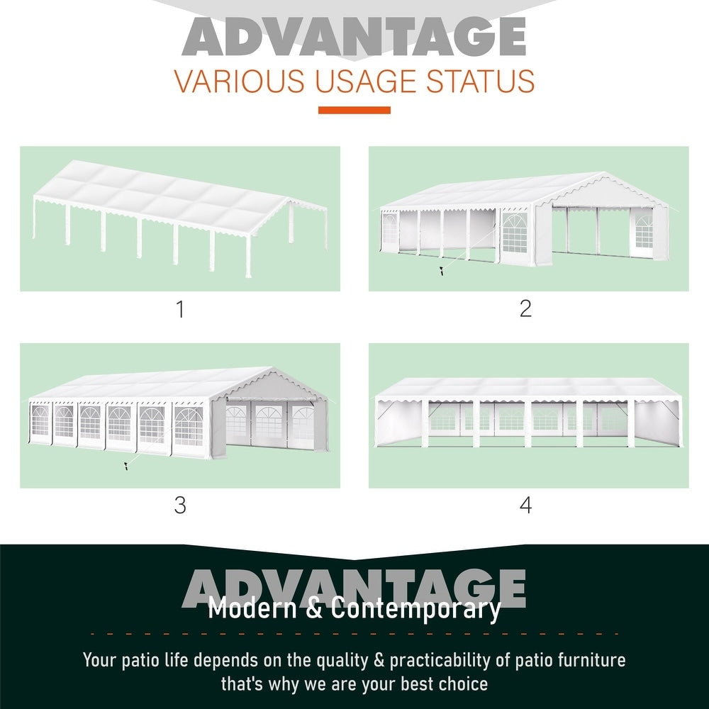 American Phoenix 40x20 white heavy-duty party tent and wedding activity tent - American Phoenix