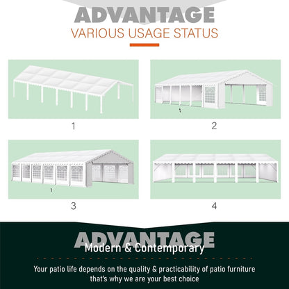 American Phoenix 40x20 white heavy-duty party tent and wedding activity tent - American Phoenix