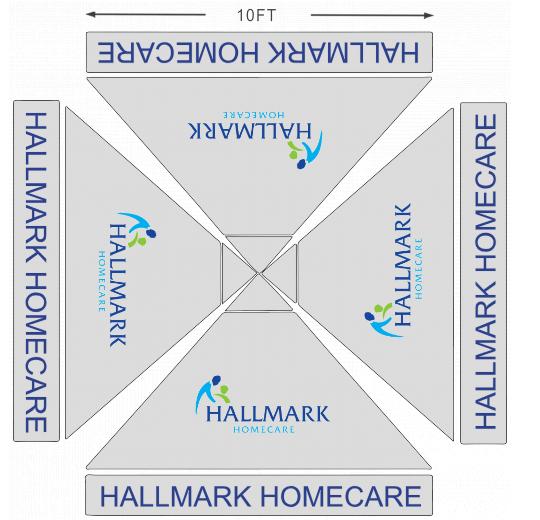 American Phoenix 10 x 10 Custom Canopy with Your Logo Graphics - American Phoenix
