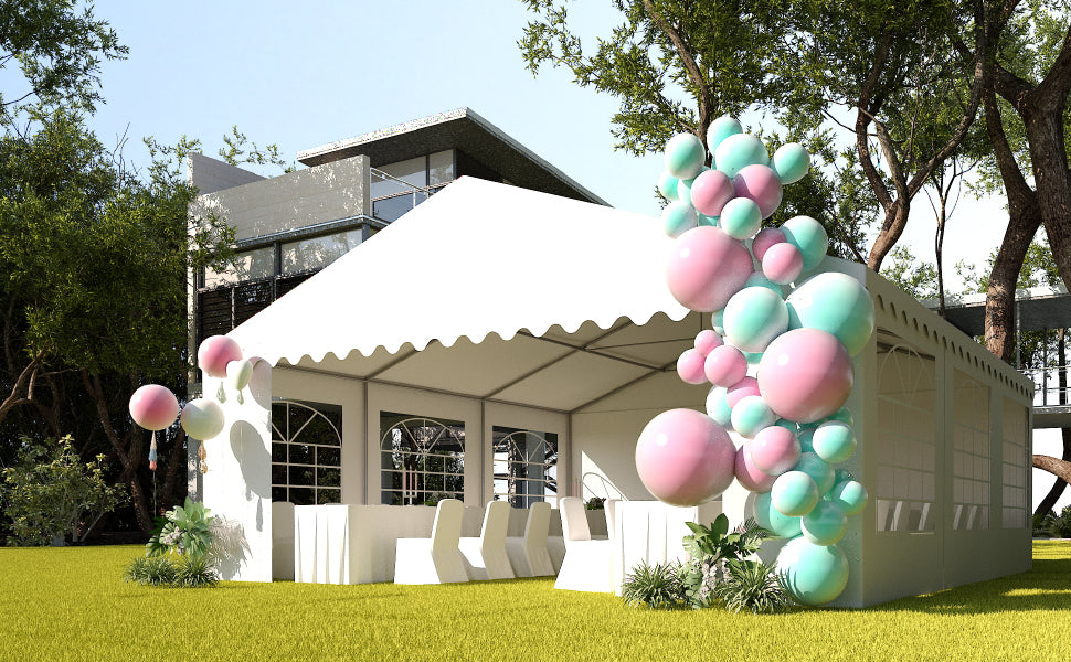 American Phoenix 40x20 white heavy-duty party tent and wedding activity tent - American Phoenix