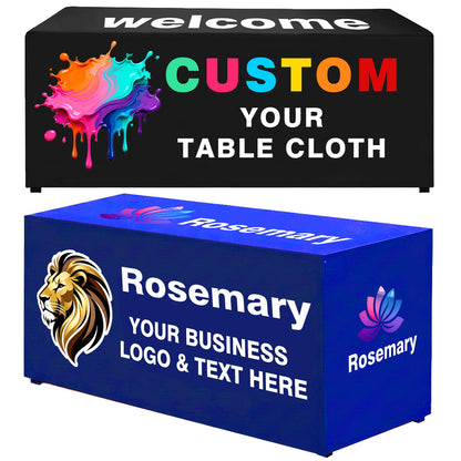 Custom Table Cloth with Business Logo Text