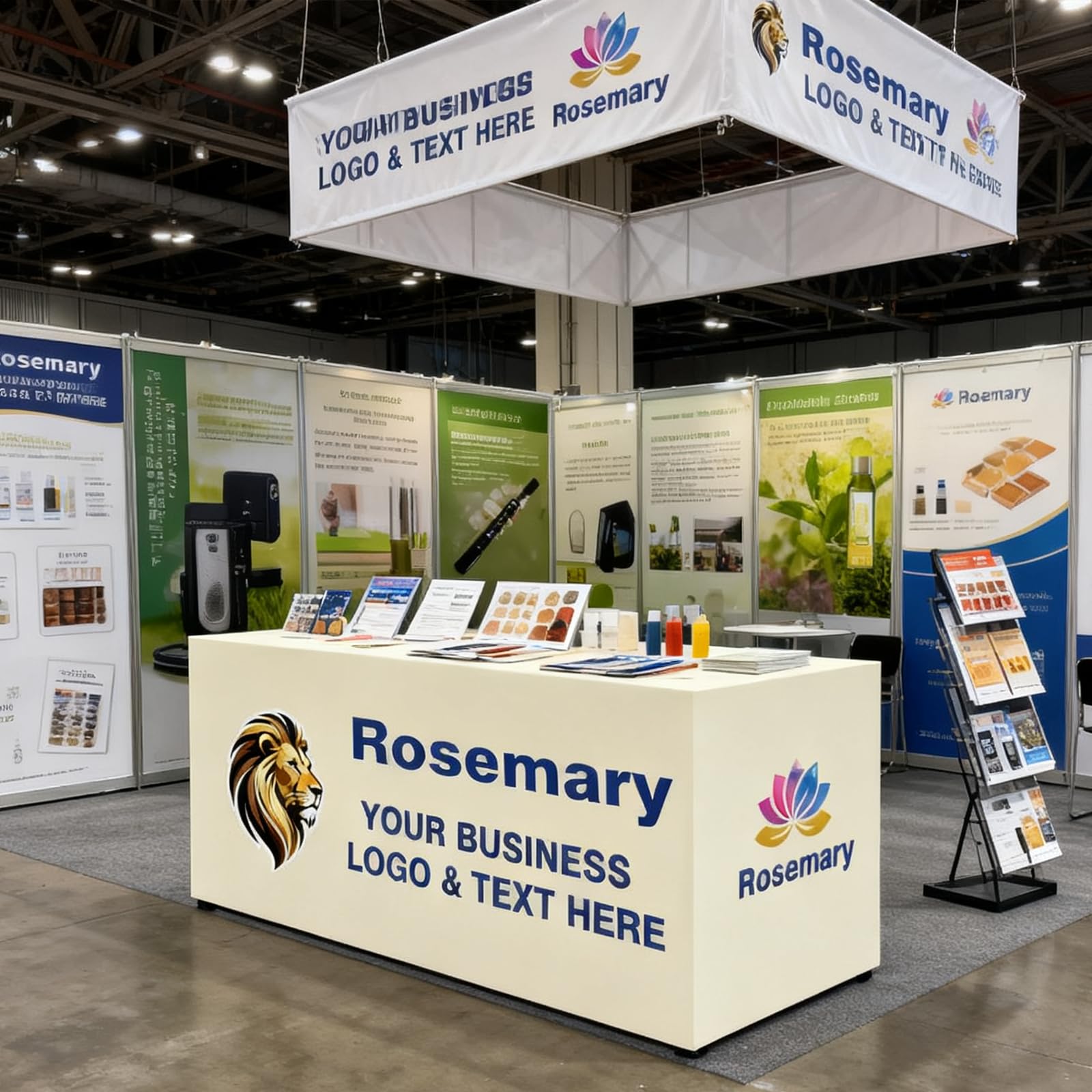 Custom Table Cloth with Business Logo Text