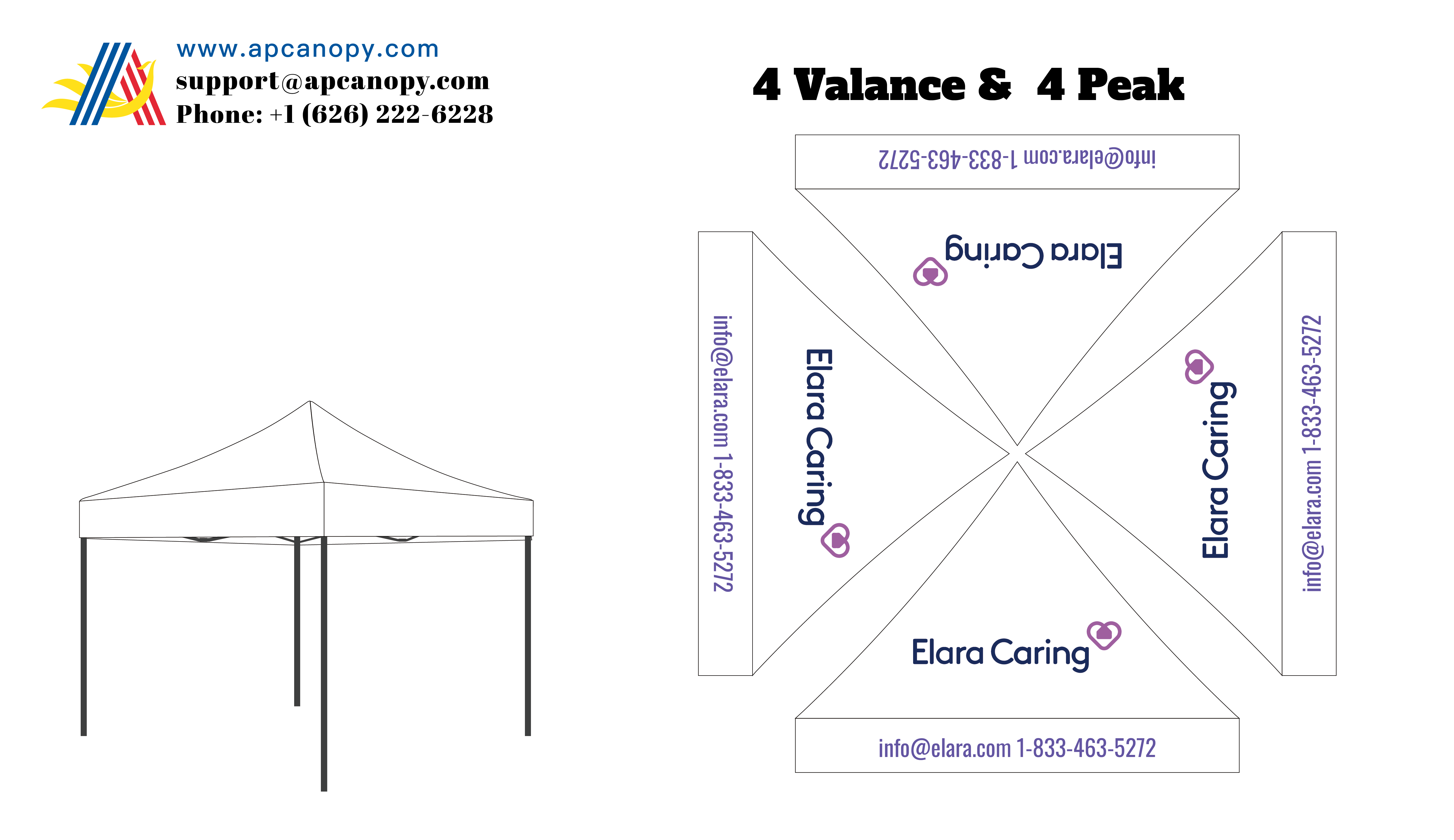American Phoenix  Easy Custom Canopy Tent reoder--	Maribel