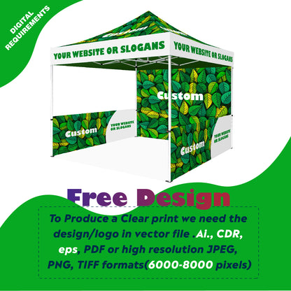 Custom Canopy Tent 10x10 with Your Logo Graphics