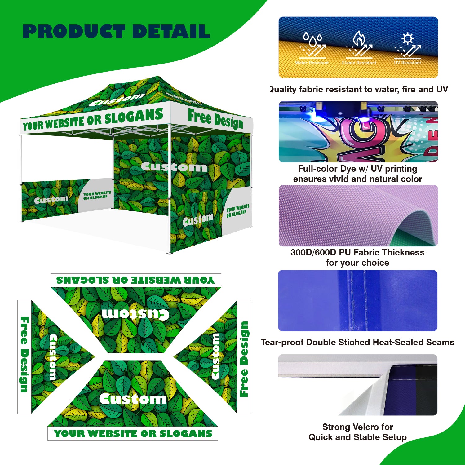 American Phoenix 10 x 15 Custom Canopy with Your Logo Graphics