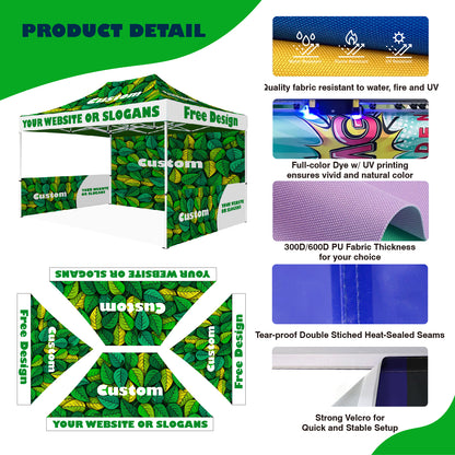 American Phoenix 10 x 15 Custom Canopy with Your Logo Graphics