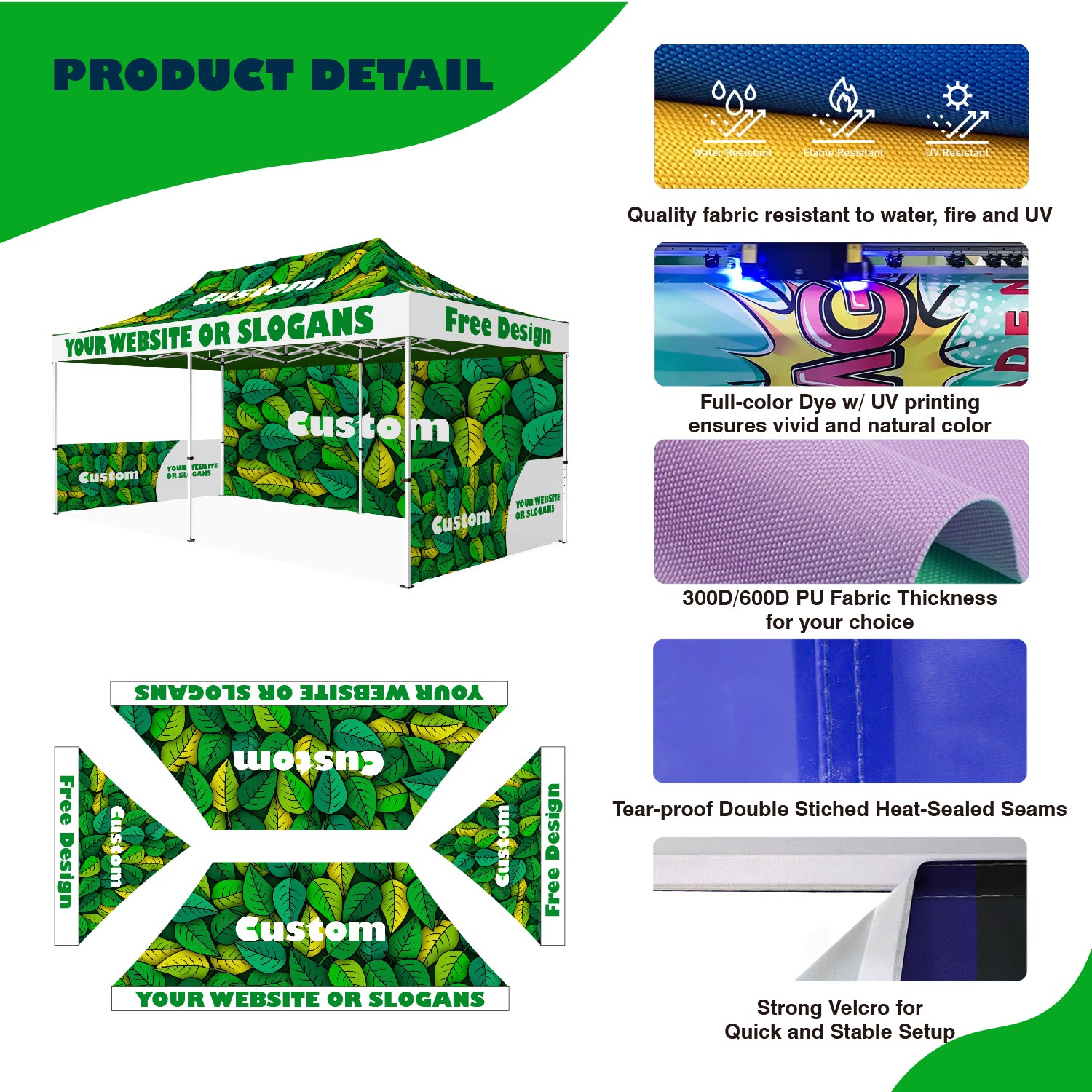 American Phoenix 10 x 20 Custom Canopy with Your Logo Graphics