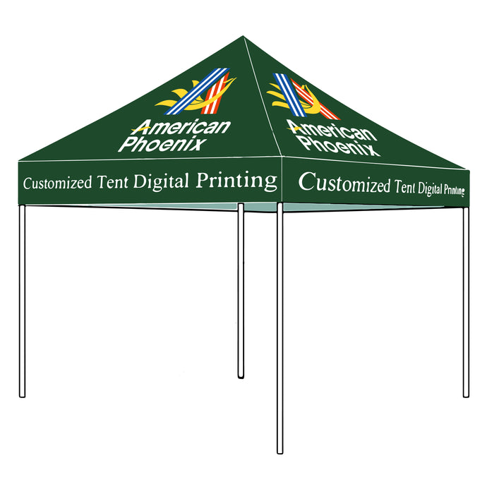 American Phoenix 10 x 10 Custom Canopy with Your Logo Graphics