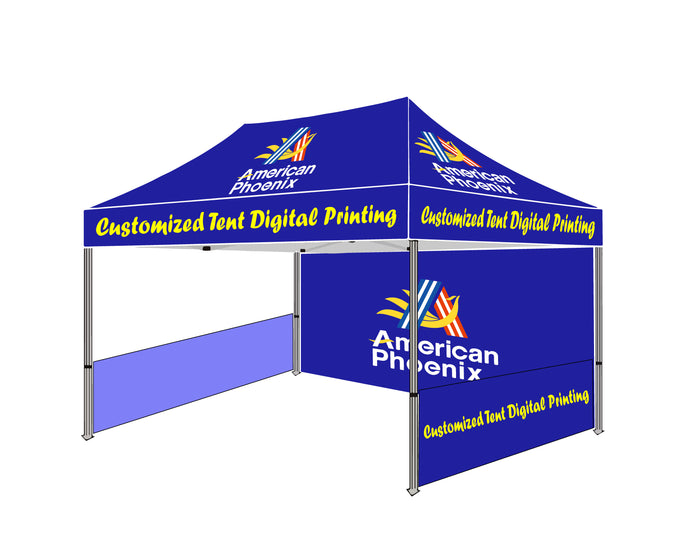 10 x 15 Custom Canopy with Backdrop & 2 Banners