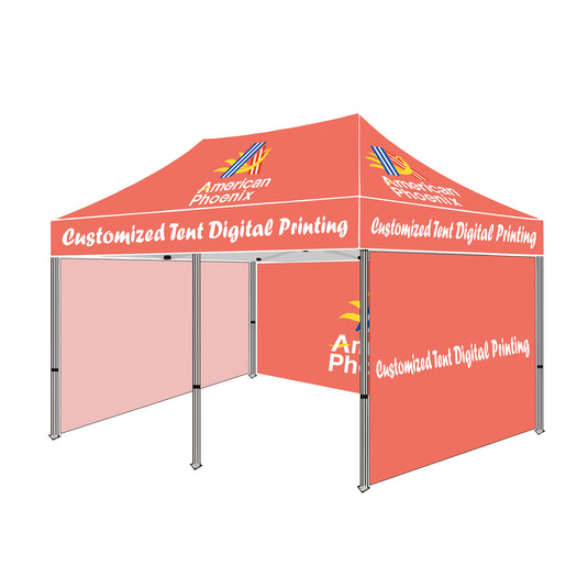 10 x 20 Custom Canopy with Backdrop & 2 Sidewalls