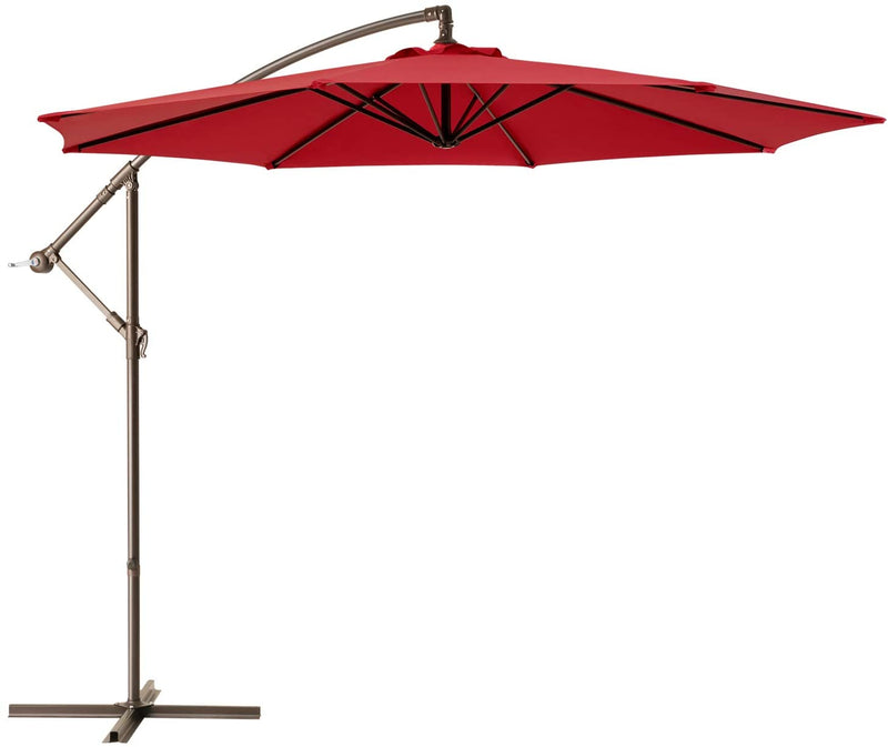 Load image into Gallery viewer, Red 10FT Adjustable Cantilever &amp; Offset Patio Umbrellas

