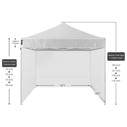 American Phoenix 10x10 Commercial Canopy Tent with Walls (White) - American Phoenix