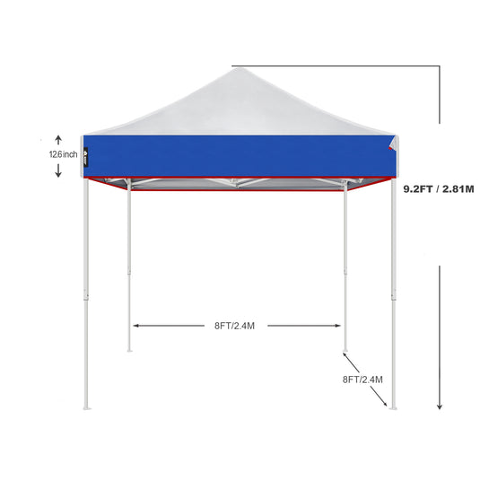 American Phoenix 8x8 Blue Sports Portable Canopy Tent